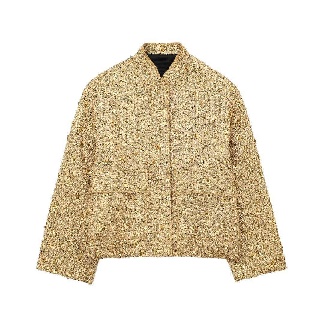 Glamorous Gold Jacket - Shine in the crowd!