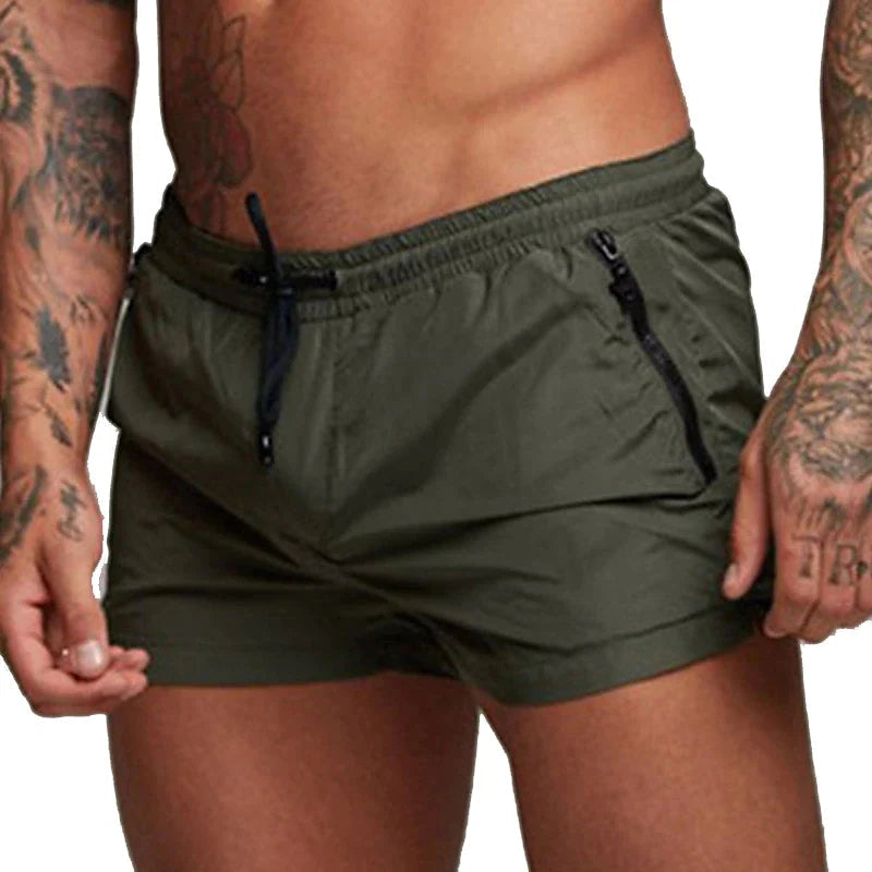 Boris Quick-Dry Swim Trunks | Stylish Drawstring Swim Shorts with Zipper Pockets