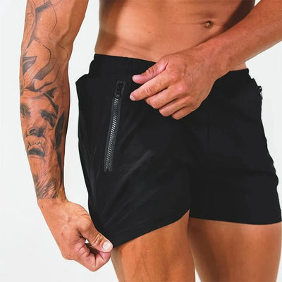 Boris Quick-Dry Swim Trunks | Stylish Drawstring Swim Shorts with Zipper Pockets