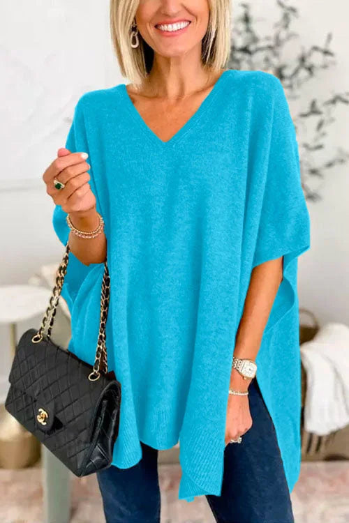 Poncho-Style Sweater | Cozy Knit for Effortless Elegance