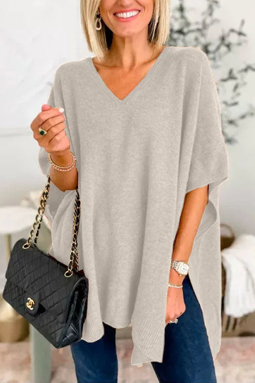 Poncho-Style Sweater | Cozy Knit for Effortless Elegance