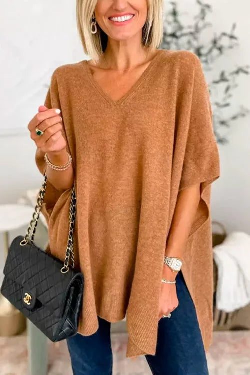 Poncho-Style Sweater | Cozy Knit for Effortless Elegance