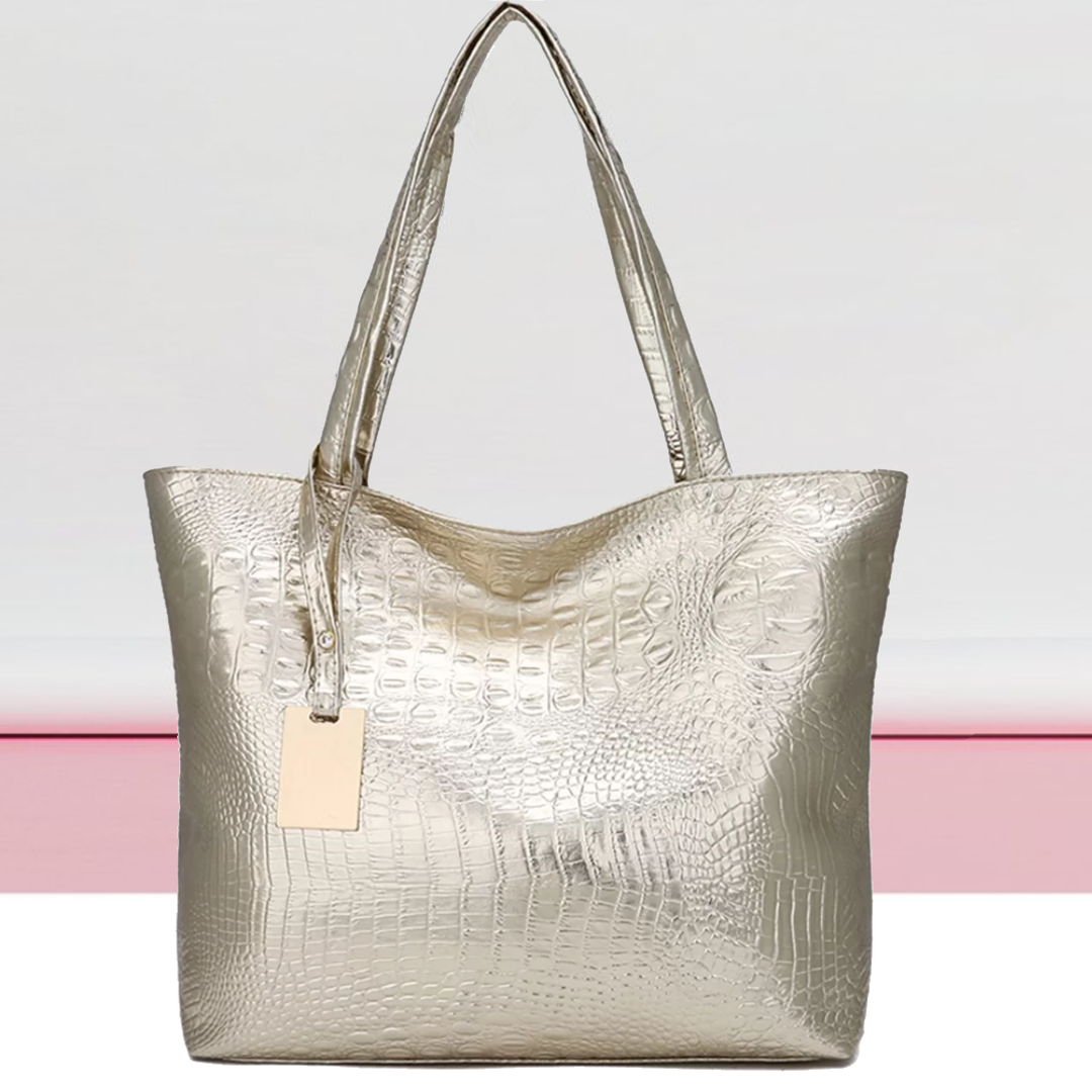 Isabella Shoulder Bag | Spacious & Stylish with Crocodile Skin Texture