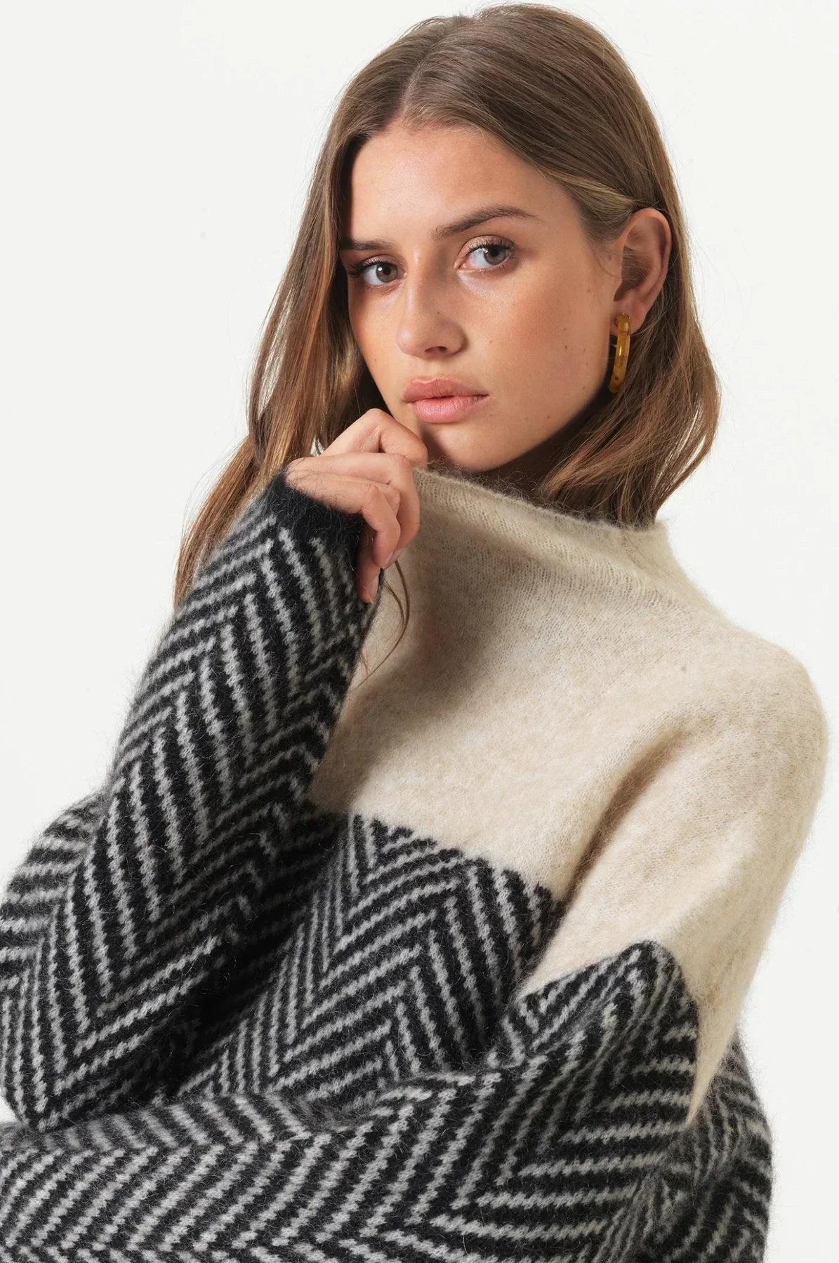 Ivy™ | Printed Turtleneck Sweater