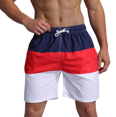 Striped Swimming Shorts | Classy Men's Swimwear with Drawstring