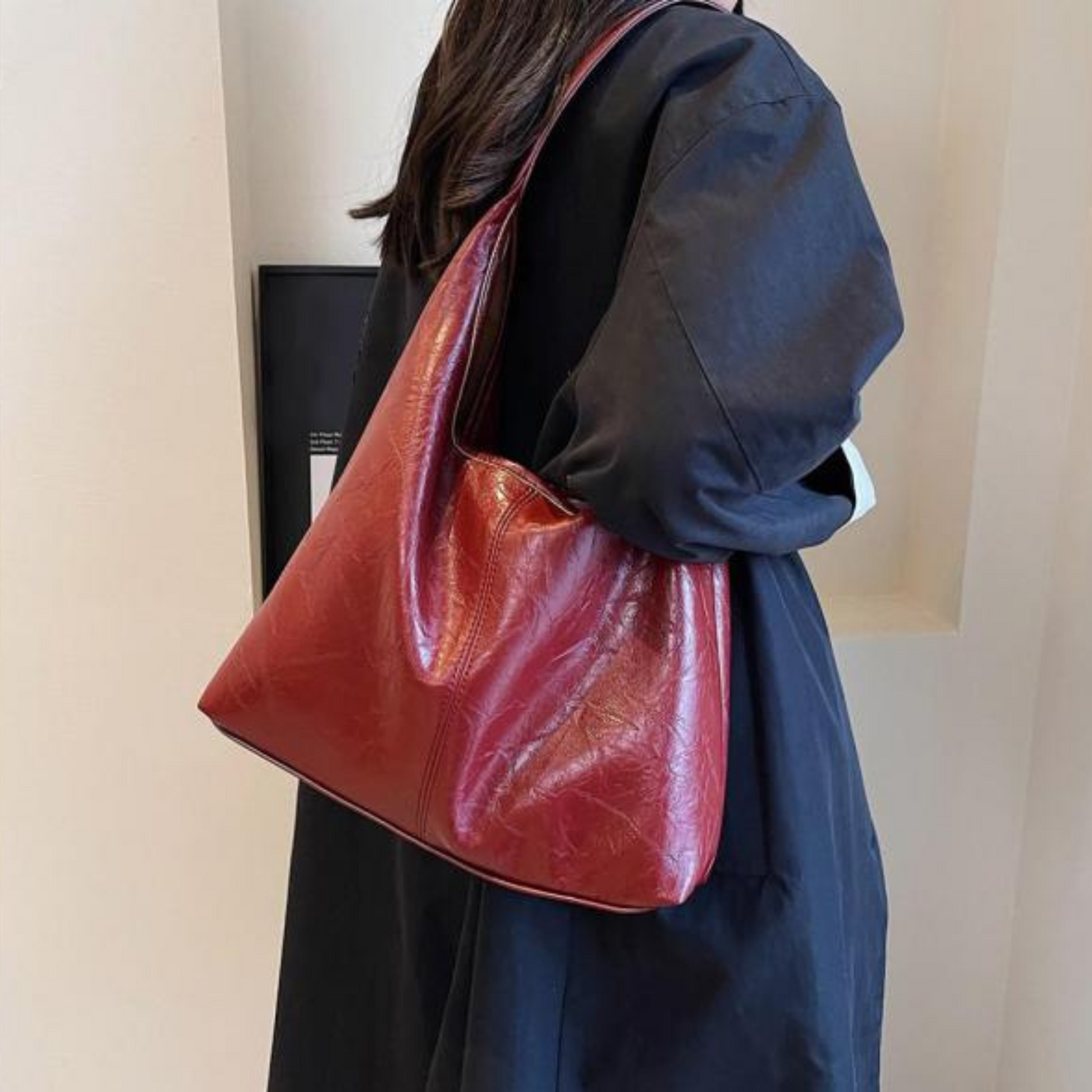 Vintage Leather Tote Bag