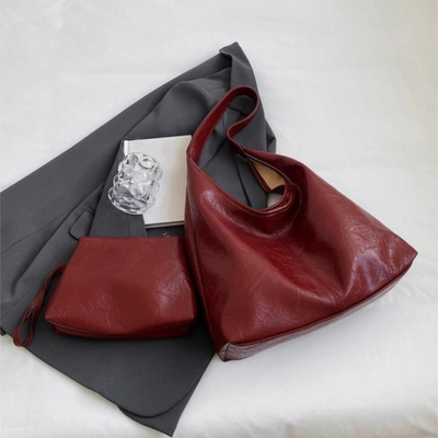 Vintage Leather Tote Bag