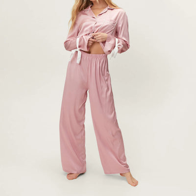 Pink Princess Satin Pajamas