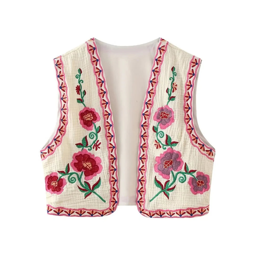 Stylish Embroidered Women's Vest - Trendy for every occasion!