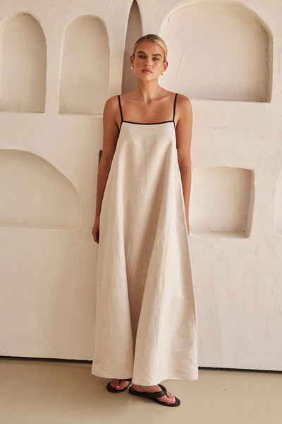 Mia - Linen Maxi Dress