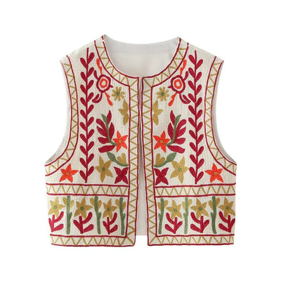 Stylish Embroidered Women's Vest - Trendy for every occasion!