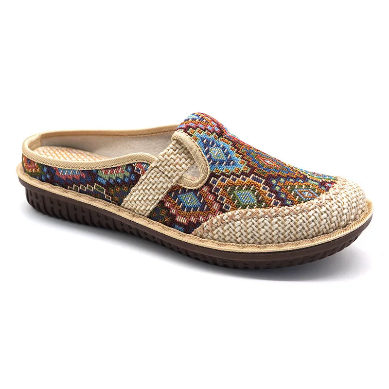 Embroidered Linen Slippers - Say Bye To Discomfort!