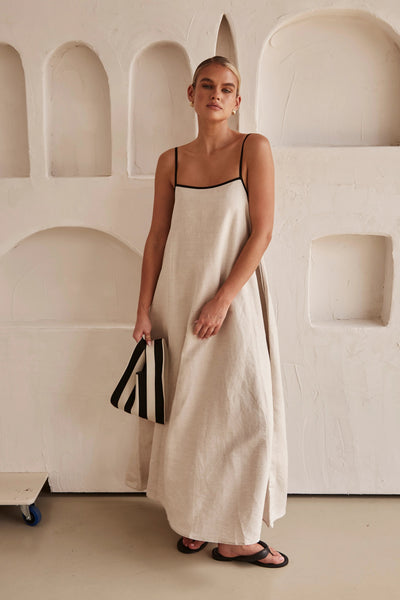 Mia - Linen Maxi Dress