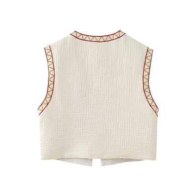 Stylish Embroidered Women's Vest - Trendy for every occasion!