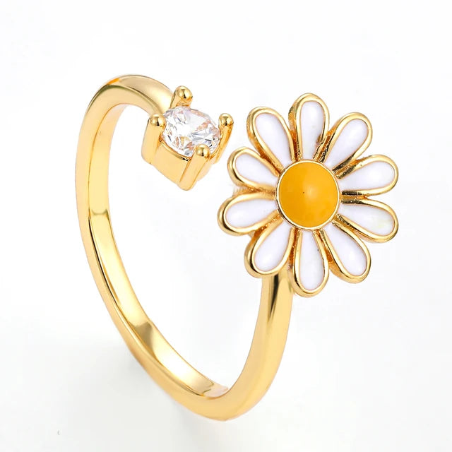 Sunflower Anxiety Spinner Ring -  Buy 1 get 1 Free!