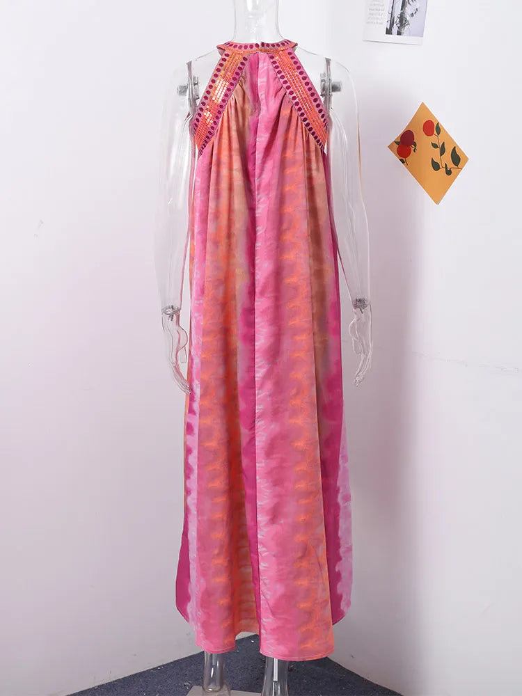 Vibrant Flowy Women Maxi Dress