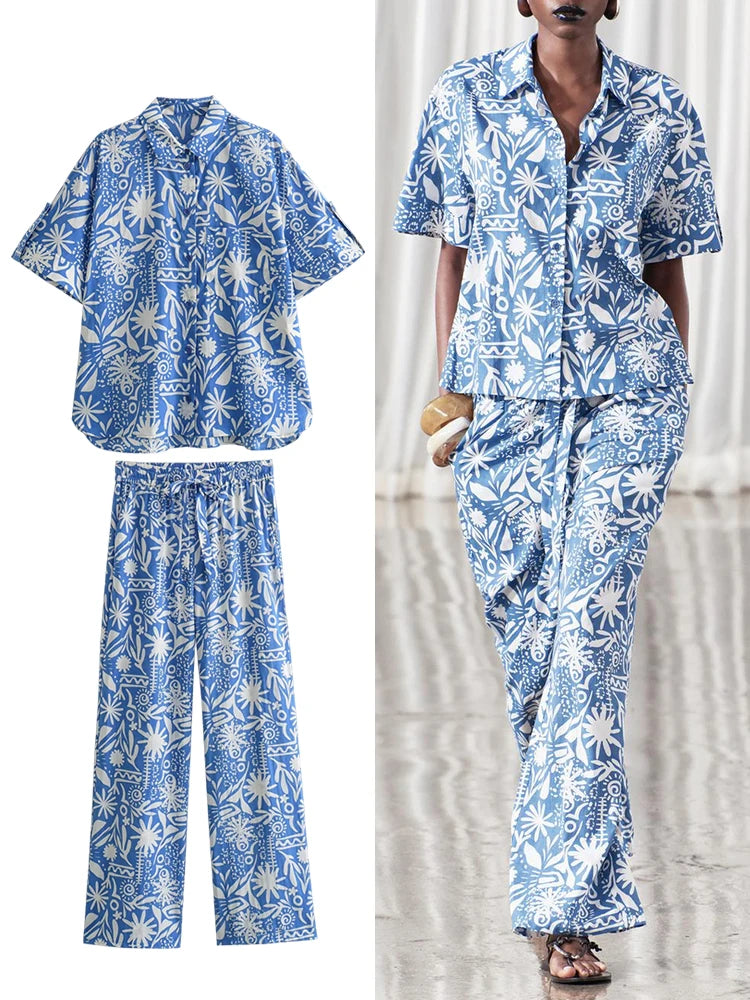 Retro Floral Summer Suit