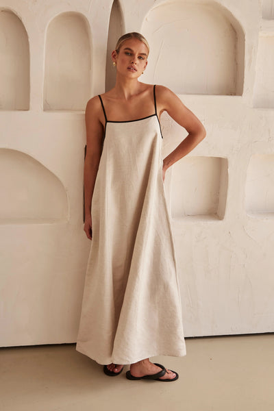 Mia - Linen Maxi Dress