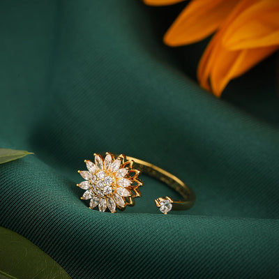 Sunflower Anxiety Spinner Ring -  Buy 1 get 1 Free!