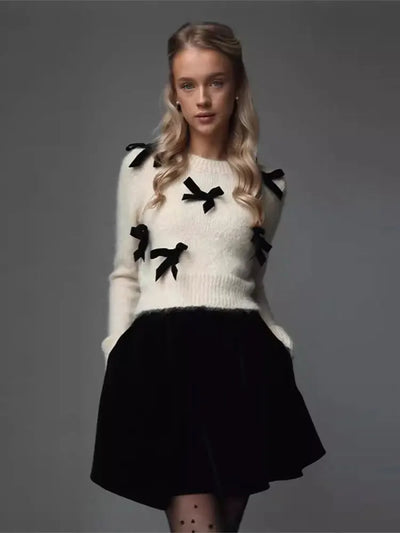 Emily™ Elegant Bow Neck Sweater – Chic & Timeless Style for Every Occasion