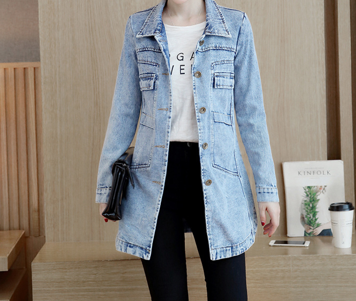 Sarah Denim Jacket | Long, Casual Women's Denim Jacket