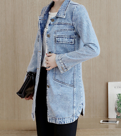 Sarah Denim Jacket | Long, Casual Women's Denim Jacket