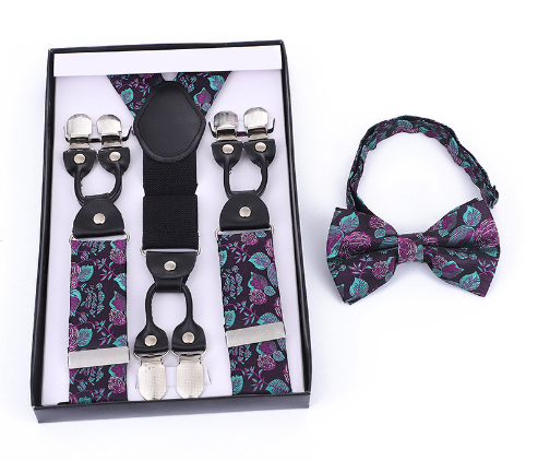 Elegant Suspender and Bow Tie Set | Elevate Your Look with This 3-Piece Set