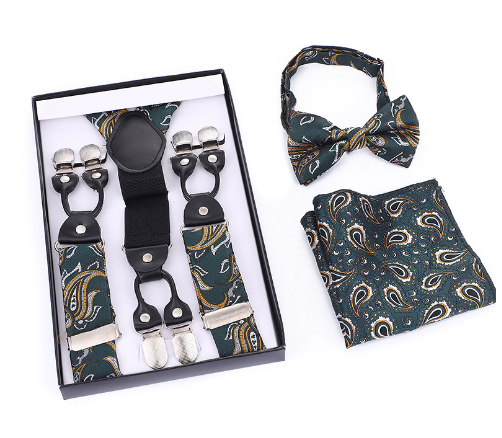 Elegant Suspender and Bow Tie Set | Elevate Your Look with This 3-Piece Set