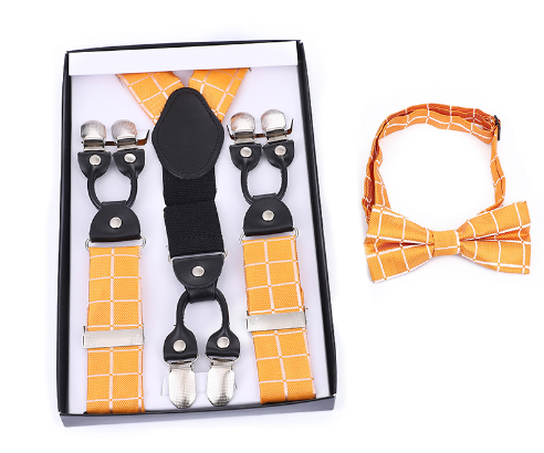 Elegant Suspender and Bow Tie Set | Elevate Your Look with This 3-Piece Set