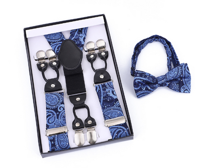 Elegant Suspender and Bow Tie Set | Elevate Your Look with This 3-Piece Set