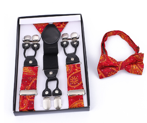 Elegant Suspender and Bow Tie Set | Elevate Your Look with This 3-Piece Set