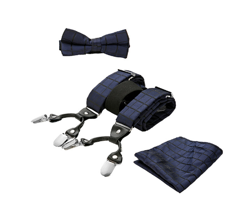 Elegant Suspender and Bow Tie Set | Elevate Your Look with This 3-Piece Set