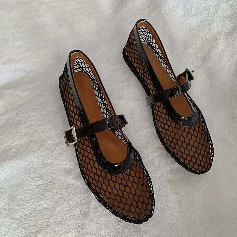 Mesh Elegance Flats - Breathable and Comfy!