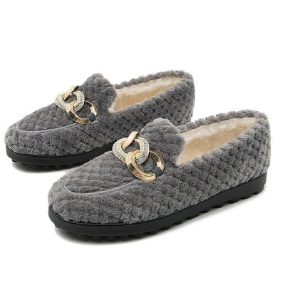 Crystalline Winter Loafers | Cozy & Stylish Plush Loafers