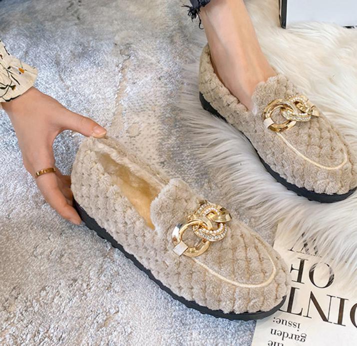 Crystalline Winter Loafers | Cozy & Stylish Plush Loafers