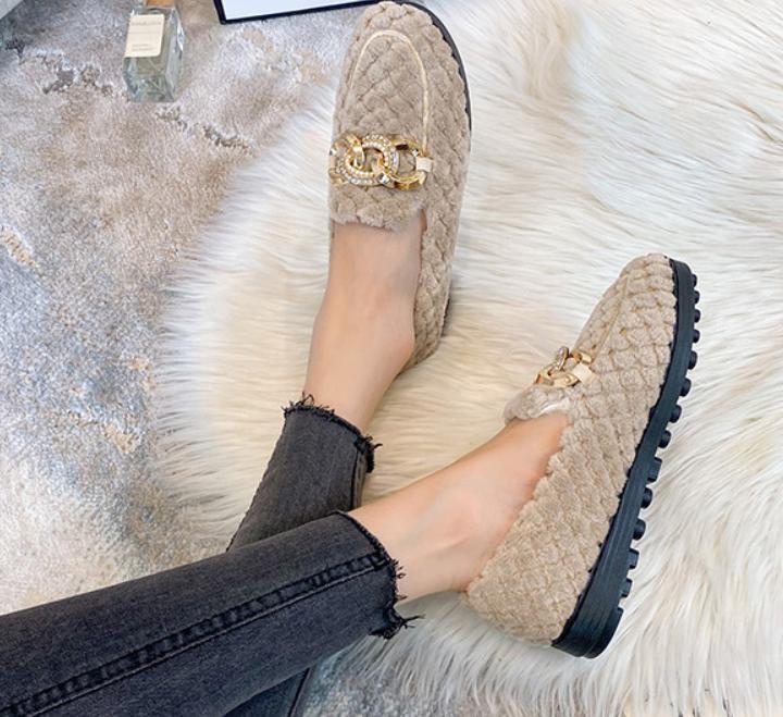 Crystalline Winter Loafers | Cozy & Stylish Plush Loafers