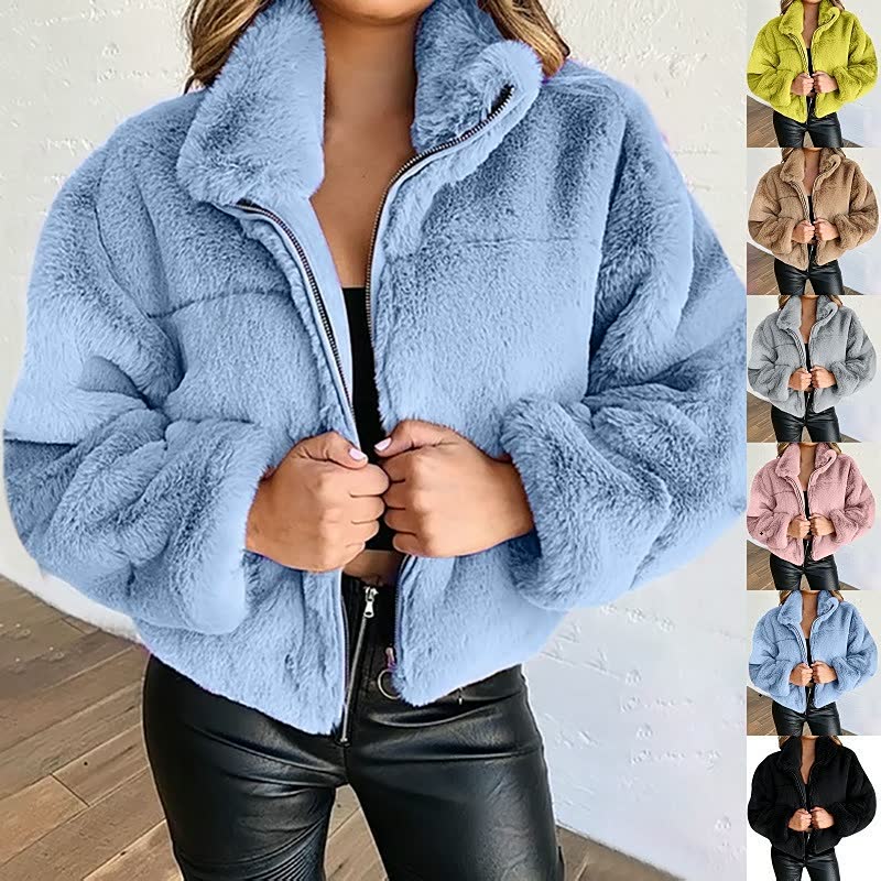 TrendyJacket™: Stylish and Comfortable Women's Plush Jacket