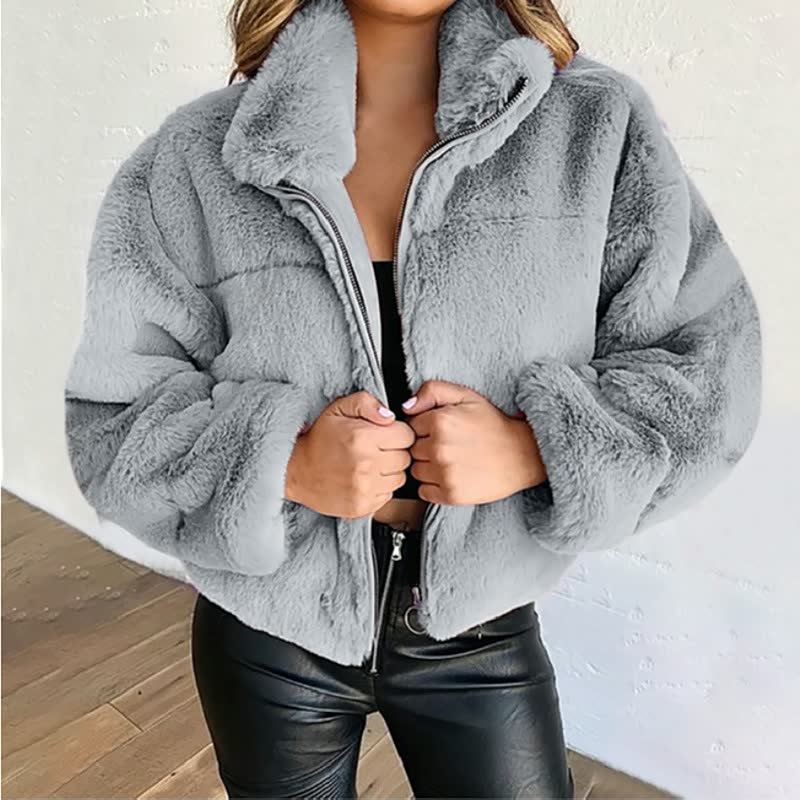 TrendyJacket™: Stylish and Comfortable Women's Plush Jacket