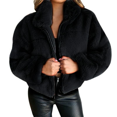 TrendyJacket™: Stylish and Comfortable Women's Plush Jacket