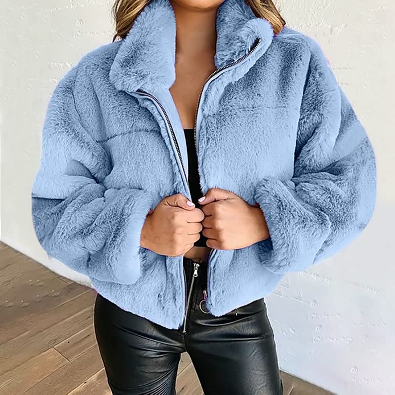 TrendyJacket™: Stylish and Comfortable Women's Plush Jacket