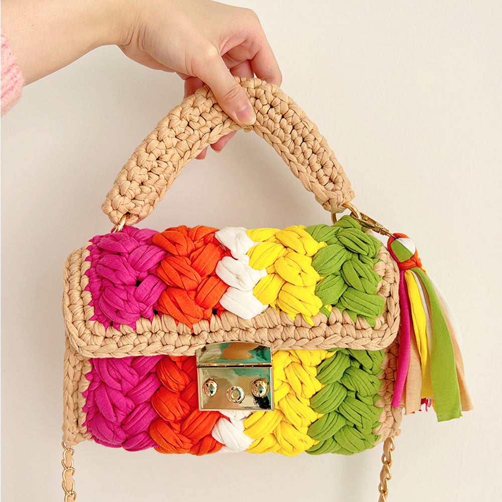 Colorful Rainbow - Crochet Handbag