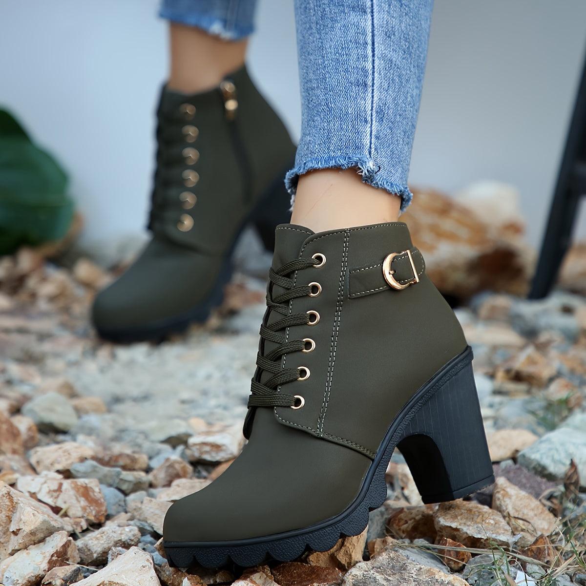 Remy | Vintage Style Lace-Up Boots for Women