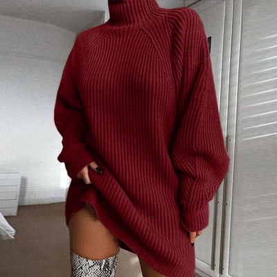 Lilia™ | Knitted Turtleneck Sweater Dress for Women | Cozy Winter Fashion