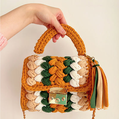 Colorful Rainbow - Crochet Handbag