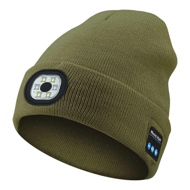 Bluetooth Beanie with Rechargeable LED Light and Speakers | Warmth, Music & Light in One