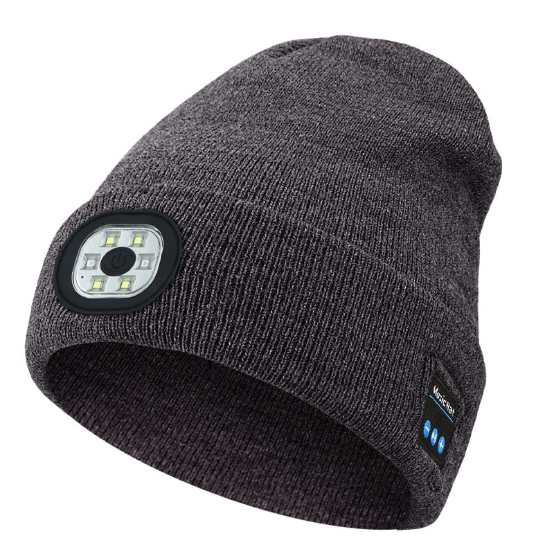 Bluetooth Beanie with Rechargeable LED Light and Speakers | Warmth, Music & Light in One