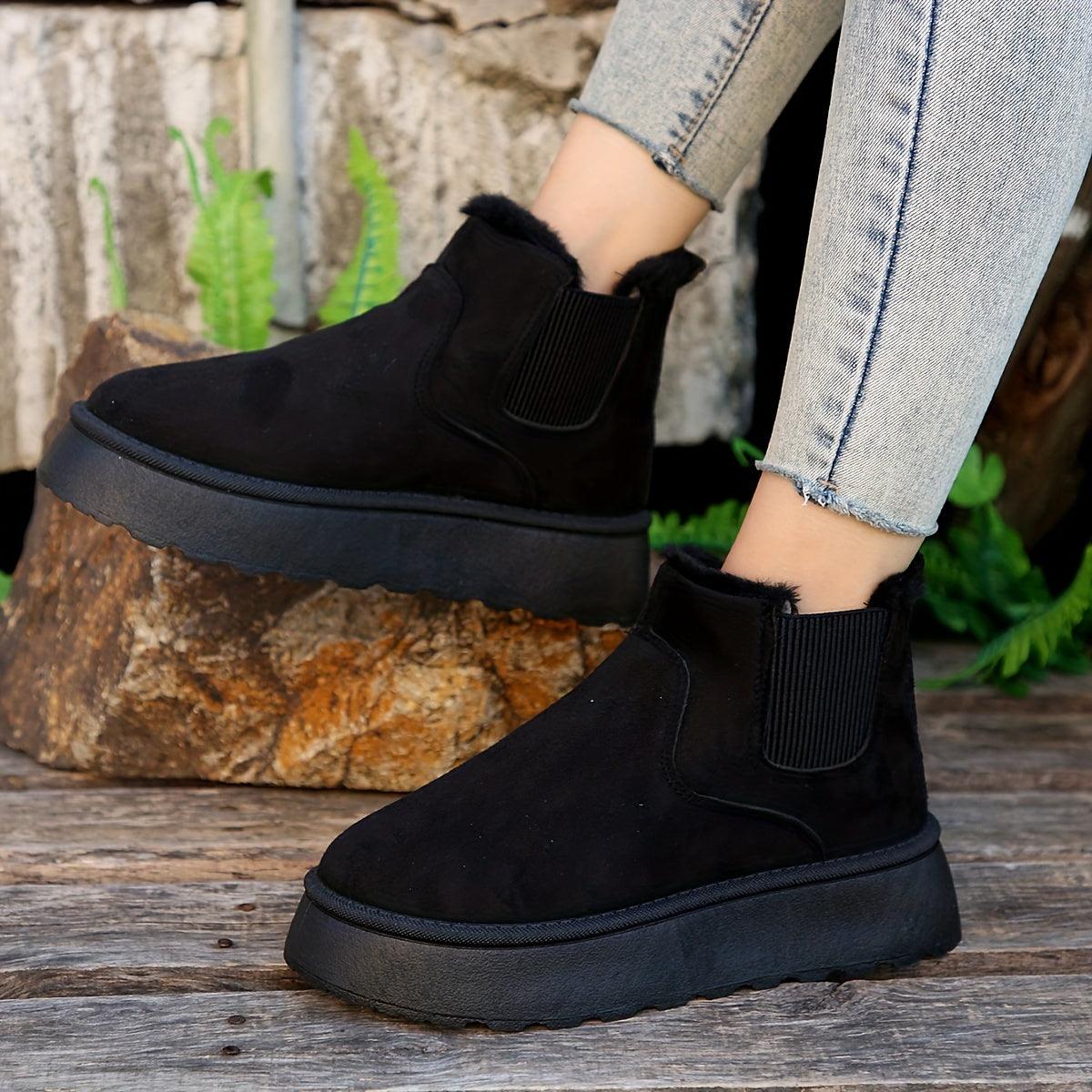 Zoë | Plush Lined Platform Boots – Cozy & Stylish Footwear for Fall