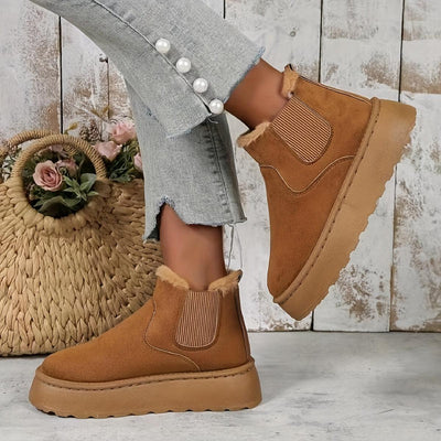 Zoë | Plush Lined Platform Boots – Cozy & Stylish Footwear for Fall